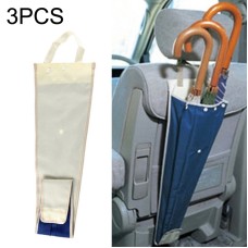 3 PCS Car Umbrella Cover Foldable Storage Bag Hanging Seat Back Pocket