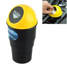 Universal Car Trash Bin Car Garbage Can Rubbish Dust Case Holder Bin Automobile Storage Bucket(Yellow)