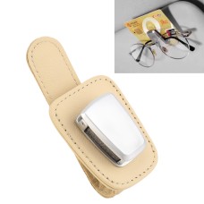 Car Multi-functional Sunglasses Clip Holder(Beige)