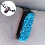 Car Pure Color Diamond Mounted Glasses Bill Clip Holder (Blue)