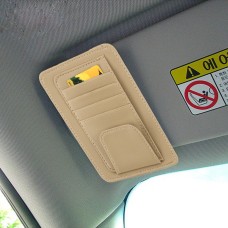 FUDAOCHE Multi-functional Auto Car Sun Visor Sunglass Holder Card CD Storage Holder Pouch Bag(Khaki)