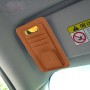 Fudaoche Multifunctional Auto Car Sun Sun Sonor Holder Card Card CD-держатель для хранения мешочка (коричневый)
