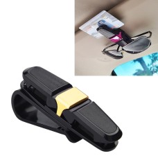 Vehicle Mounted Glasses Clip Car Eyeglass Bill Holder, Blister Package (Gold)