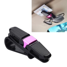 Vehicle Mounted Glasses Clip Car Eyeglass Bill Holder, Blister Package (Rose Red)