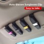 Vehicle Mounted Glasses Clip Car Eyeglass Bill Holder, Package: OPP Bag(Grey)