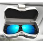 Car Multi-functional Glasses Case Sunglasses Storage Holder with Card Slot, Diamond Style (Black)