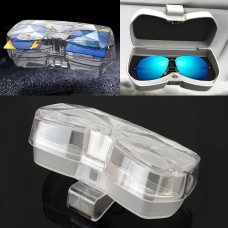 Автомобиль многофункциональных очков для солнцезащитных очков для хранения с картами, слотом Diamond Style (прозрачный)