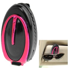 Car Vehicle Sun Visor Clip Sunglasses / Eyeglass Holder(Magenta)