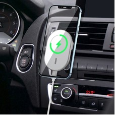 WiWU CH-306 15W Liberator 360 Degree Rotation Magnetic Car Wireless Charging Stand(Silver)