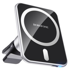 Borofone BH43 Xperience Car Magnetic Wireless Charging Holder(Black Silver)