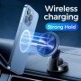 JOYROOM JR-ZS290 15W Magnetic Wireless Charger Dashboard Car Holder with LED Letter Ring(Silver)