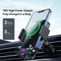 Baseus 15W Halo Electric Wireless Charging Car Couar (Black)