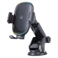 USAMS US-CD187 15W Car Colorful Light Mechanical Wireless Charging Holder