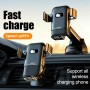 JOYROOM JR-ZS216 15W Car Three-axis Electric Wireless Charging Mobile Phone Holder Bracket, Dashboard Version(Black)