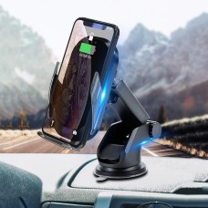 Hamtod C20 15W Регулируемый Qi Smart Sensor Car Car Беспроводной зарядной держатель для мобильных телефонов 4,6-7 дюймов с всасывающей чашкой