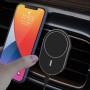 X19 Magsafe Car Air Outlet Vent Mount Clamp Holder 15W Fast Charging Qi Magnetic Wireless Charger(Black)