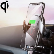 ROCK W28 15W QI Induction Wireless Charging Car Air Outlet Bracket for 4.7-6.5 inch Mobile Phones(Tarnish)
