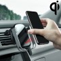 Baseus Rock Solid Car Electric Mobile Phone Беспроводной зарядной зарядное устройство (серебро)