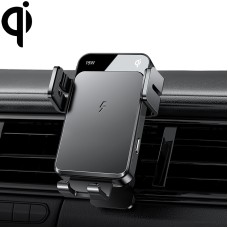 Joyroom JR-ZS219 Трех осевой автомобильной воздушной выходы Беспроводной зарядки мобильного телефона держателя мобильного телефона (черный)