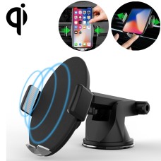 Hamtod M11 Desktop Phone Holder 10W Max Fast Зарядка Qi Smart Wireless Charger Pad (Black)