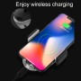 HAMTOD M11 Desktop Phone Holder 10W Max Fast Charging Qi Smart Wireless Charger Pad(Black)