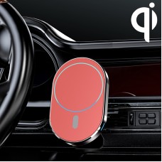 JJT-968 15W MAX MAX Magnetic Car Outlet Cracket Cracket Беспроводное зарядное устройство (красное)