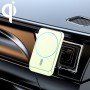 JJT-969 15W MAX MAX Magnetic Car Outlet Cracket Cracket Беспроводное зарядное устройство (зеленый)