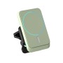 JJT-969 15W MAX MAX Magnetic Car Outlet Cracket Cracket Беспроводное зарядное устройство (зеленый)