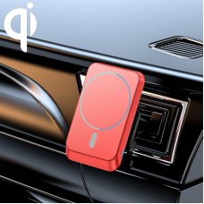 JJT-969 15W Max Output Magnetic Car Air Outlet Bracket Wireless Charger(Red)
