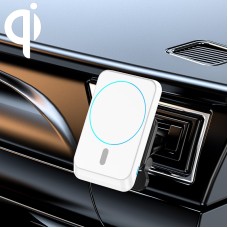 JJT-969 15W Max Output Magnetic Car Air Outlet Bracket Wireless Charger(White)