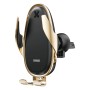 JOYROOM JR-ZS199 Speed Series Qi Standard Air Outlet Wireless Induction Charging Car Bracket(Gold)