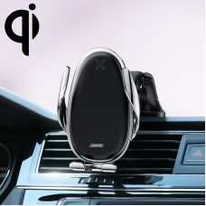 JOYROOM JR-ZS199 Speed Series Qi Standard Air Outlet + Center Control Console Wireless Induction Charging Car Bracket(Silver)
