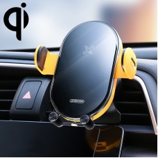 JOYROOM JR-ZS200 Hornet Series Qi Standard Air Outlet Wireless Induction Charging Car Bracket(Yellow)