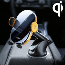 JOYROOM JR-ZS200 Hornet Series Qi Standard Air Outlet + Center Control Console Wireless Induction Charging Car Bracket(Yellow)
