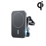 W-987 Magnetic Suction 15W Wireless Charger Car Air Outlet Bracket for iPhone and other Smart Phones(Black)