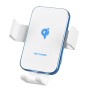 Car Wireless Charger Coil Automatic Induction Wireless Charging Mount(White Wlue)