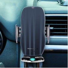 H8 Infrared Induction Magic Clip Magnetic Car Phone Navigation Wireless Charging Bracket Fast Charging(Low-key Black)