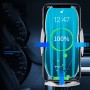 H8 Infrared Induction Magic Clip Magnetic Car Phone Navigation Wireless Charging Bracket Fast Charging(Low-key Black)