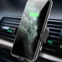 H8 15W Car Phone Holder Auto-Sensing Three Linkage Fast Charge Wireless Car Charger