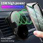 H8 15W Car Phone Holder Auto-Sensing Three Linkage Fast Charge Wireless Car Charger