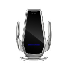 H10 15W Automatic Wireless Charging Car Mobile Phone Bracket, Style: Magnetic Suction Head+Capacitor(Star Silver)