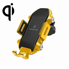 X343 15W Автомобильное беспроводное зарядное устройство Smart Induction Suctic Cup держатель телефона (желтый)