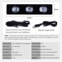 4 in 1 3.2W 12 LEDs RGB Car Interior Floor Decoration Atmosphere Colorful Neon Light Lamp with Wireless Remote Control And Voice Control Function