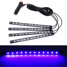 4 in 1 Universal Car LED Atmosphere Lights Colorful Lighting Decorative Lamp, with 48LEDs SMD-5050 Lamps, DC 12V 3.7W(Blue Light)