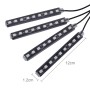 4 in 1 4.5W 36 SMD-5050-LEDs RGB Car Interior Floor Decoration Atmosphere Neon Light Lamp, DC 12V (Blue Light)