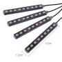 4 in 1 4.5W 36 SMD-5050-LEDs RGB Car Interior Floor Decoration Atmosphere Neon Light Lamp, DC 12V (Pink Light)