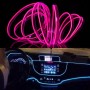 2M холодный свет Гибкий светодиодный свет для украшения автомобиля (розовый свет)