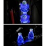 Car Auto Universal Acrylic Solar USB Charger Water Cup Groove LED Ambient Light(Blue Light)