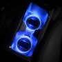 Car Auto Universal Acrylic Solar USB Charger Water Cup Groove LED Ambient Light(Blue Light)