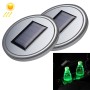 Car Auto Universal Acrylic Solar USB Charger Water Cup Groove LED Ambient Light(Green Light)